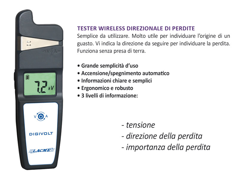 TESTER DIGIVOLT VOLMETRO E RIVELATORE DI PERDITE LACME - LACME