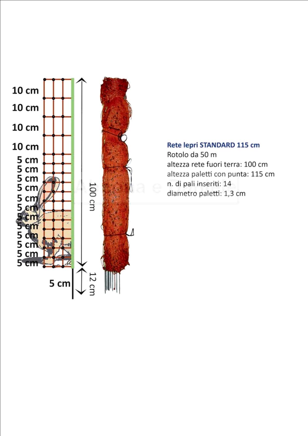 RETE ELETTRIFICATA PER LEPRI EURO-NETZ 50 mt H.100 cm - 