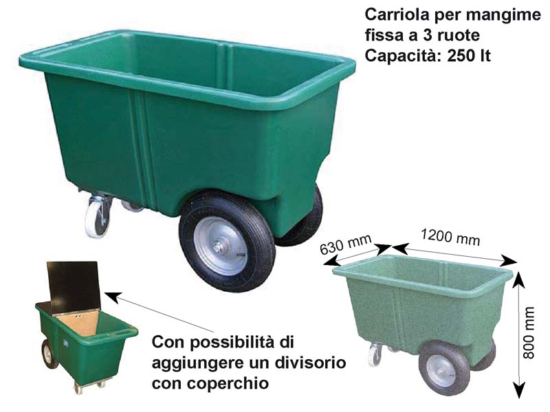 CARRELLO A 2 SCOMPARTI 250 LTJC - 